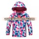 Windproof Jacket for Kids Colorful Pattern Windbreaker Fleece Inside