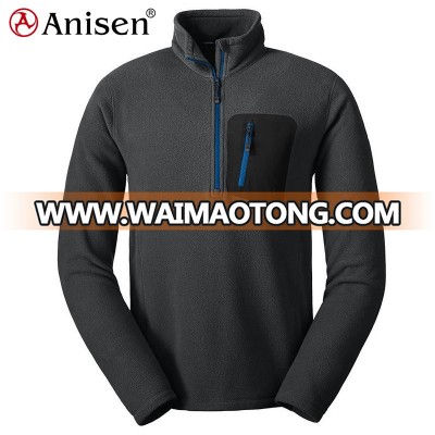 outdoor custom color winter collection pullover fleece jacket men