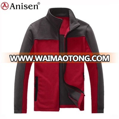 outdoor apparel custom logo windbreaker solid polar fleece men jacket winter