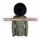 Mr and Mrs fur jacket with raccoon fur trim hood for winter