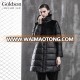 Ladies Luxury Goose Down Jacket With Rex Rabbit Fur For The Winter