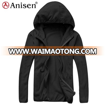 wholesale clothing custom logo and color light polar fleece hoodies mens jacket